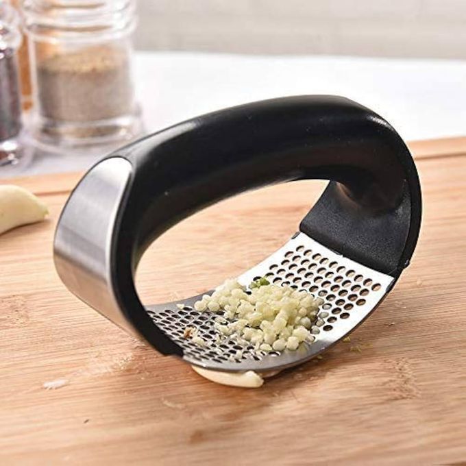 Stainless steel garlic press tool